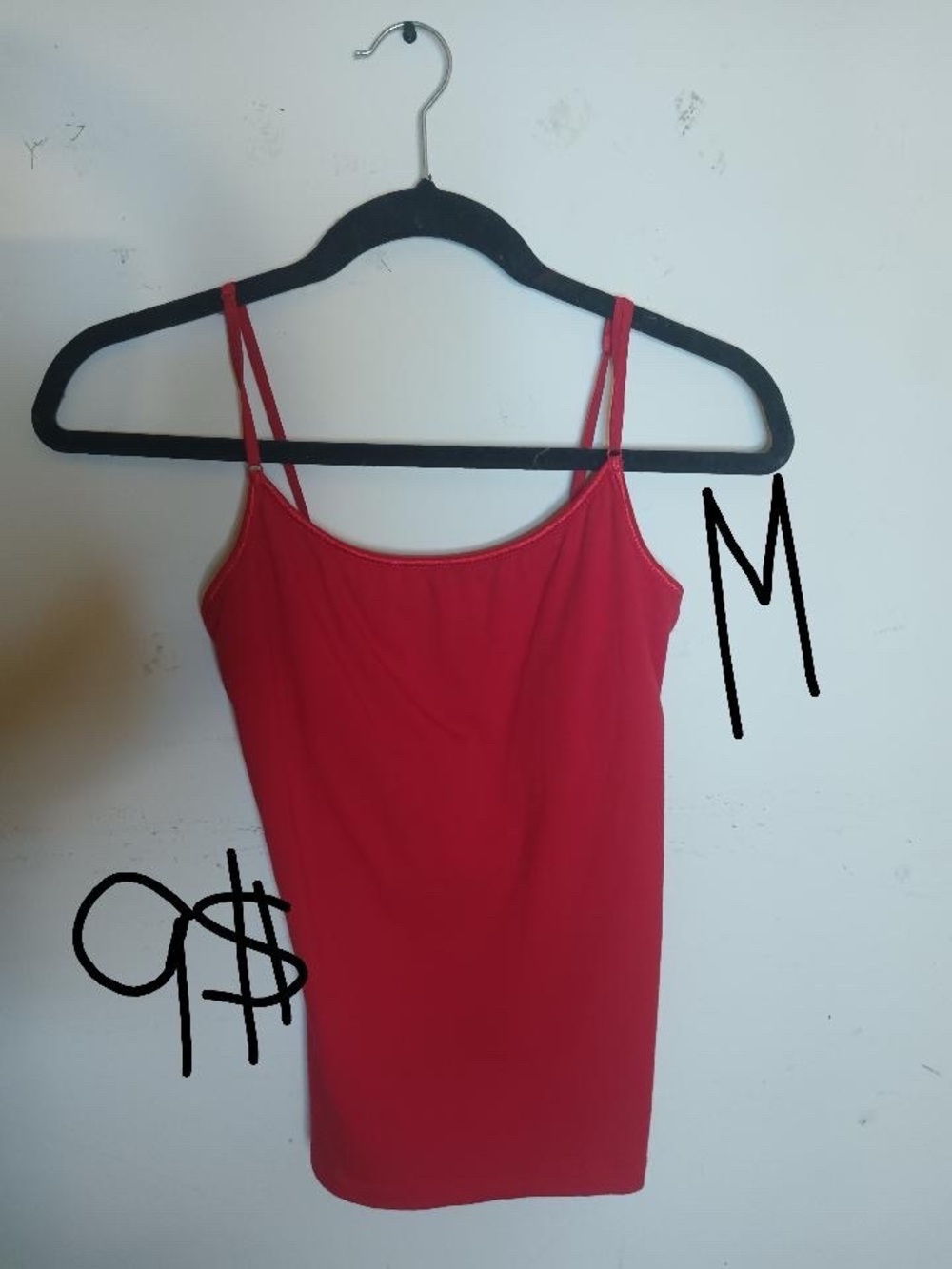 Red Spaghetti Strap Tank Top